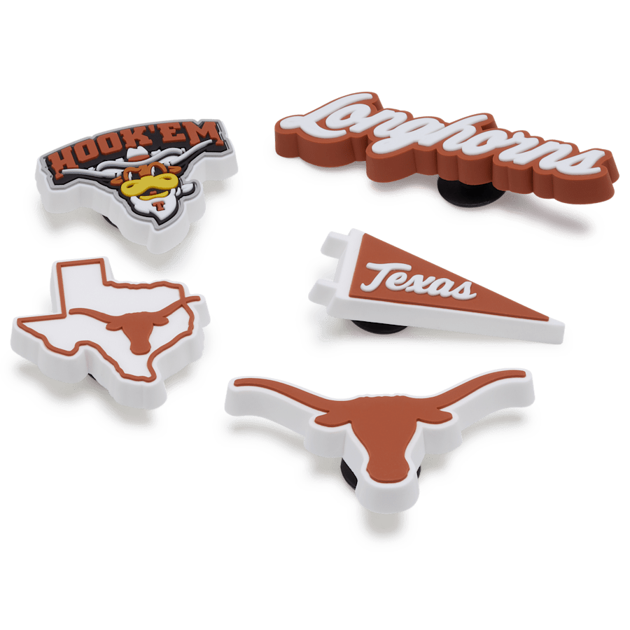 Crocs - University of Texas 5 Pack Jibbitz™ charms Women|Men|Kids|Jibbitz™ Charms