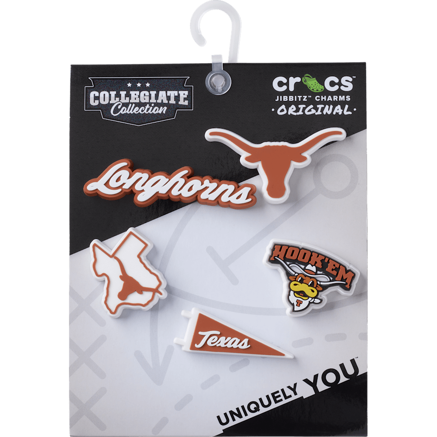 Crocs - University of Texas 5 Pack Jibbitz™ charms Women|Men|Kids|Jibbitz™ Charms
