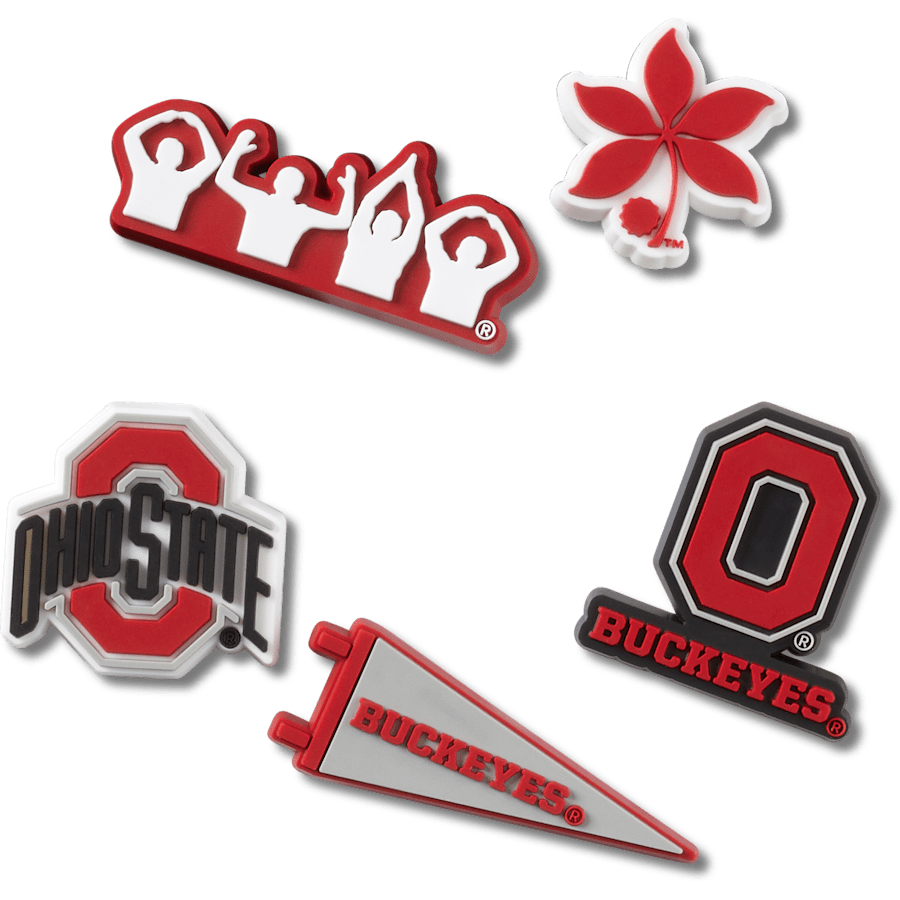 Crocs - Ohio State University 5 Pack Jibbitz™ charms Women|Men|Jibbitz™ Charms