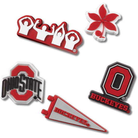 Crocs - Ohio State University 5 Pack Jibbitz™ charms Women|Men|Jibbitz™ Charms