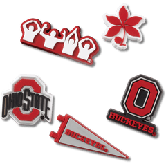 Crocs - Ohio State University 5 Pack Jibbitz™ charms Women|Men|Jibbitz™ Charms