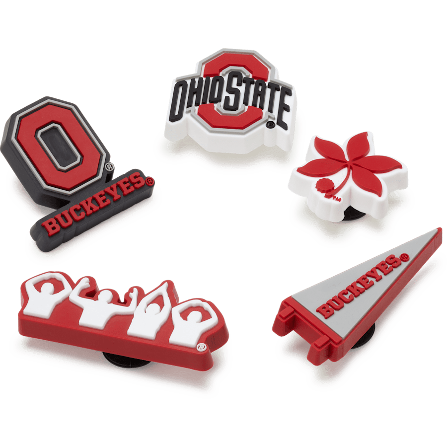 Crocs - Ohio State University 5 Pack Jibbitz™ charms Women|Men|Jibbitz™ Charms