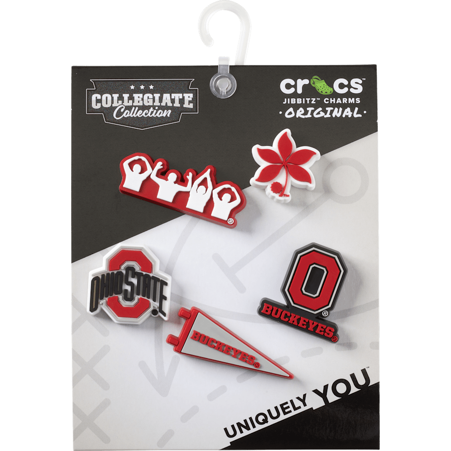 Crocs - Ohio State University 5 Pack Jibbitz™ charms Women|Men|Jibbitz™ Charms