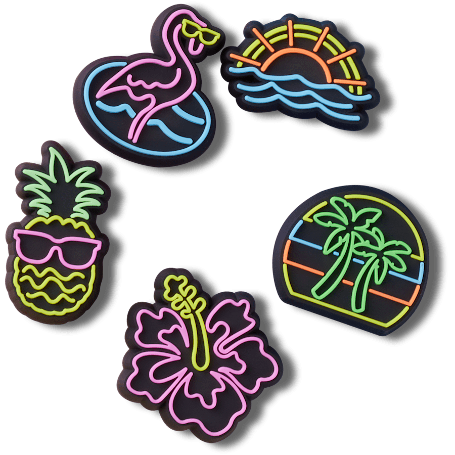 Crocs - Lights Up Neon 5 Pack Jibbitz™ charms Women|Men|Jibbitz™ Charms