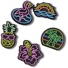 Crocs - Lights Up Neon 5 Pack Jibbitz™ charms Women|Men|Jibbitz™ Charms