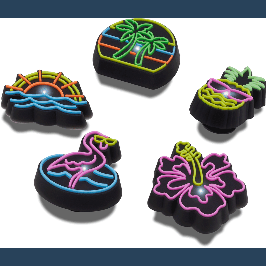 Crocs - Lights Up Neon 5 Pack Jibbitz™ charms Women|Men|Jibbitz™ Charms
