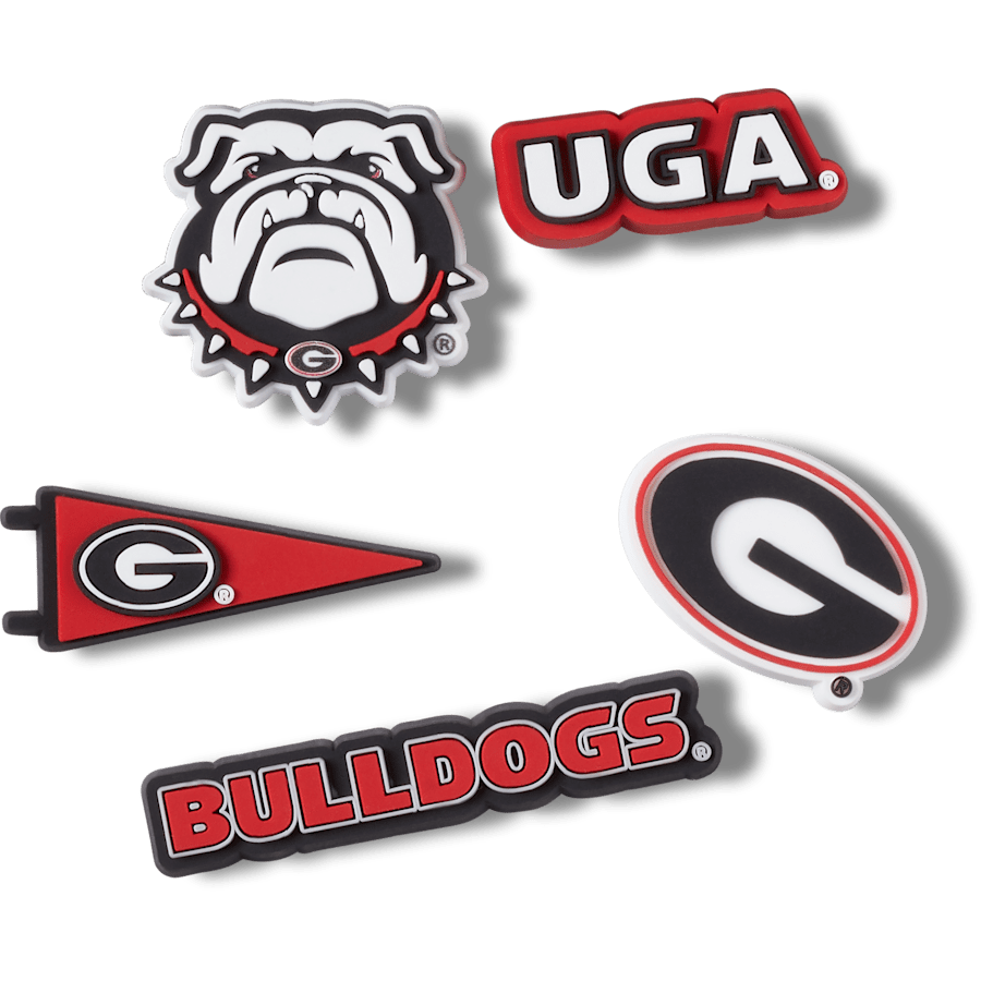 Crocs - University of Georgia 5 Pack Jibbitz™ charms Women|Men|Kids|Jibbitz™ Charms