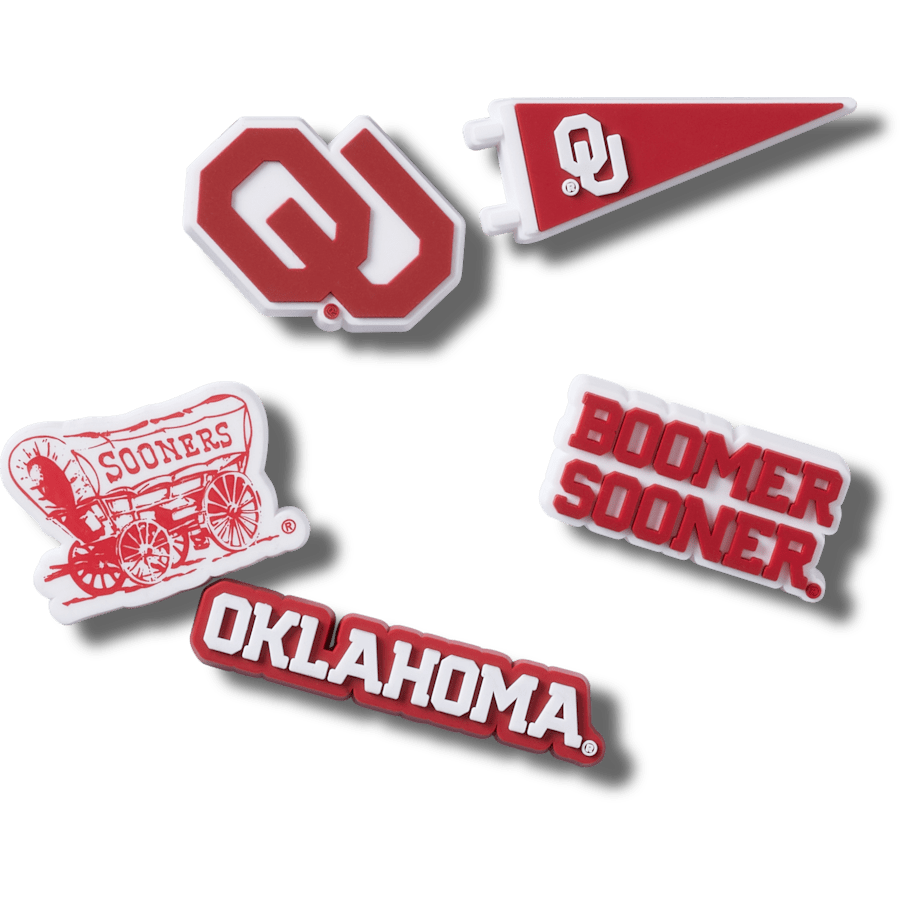 Crocs - Univ of Oklahoma 5 Pack Jibbitz™ charms Women|Men|Kids|Jibbitz™ Charms