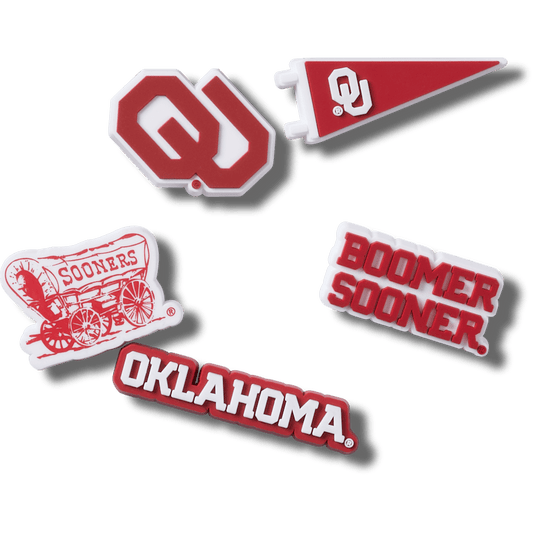 Crocs - Univ of Oklahoma 5 Pack Jibbitz™ charms Women|Men|Kids|Jibbitz™ Charms