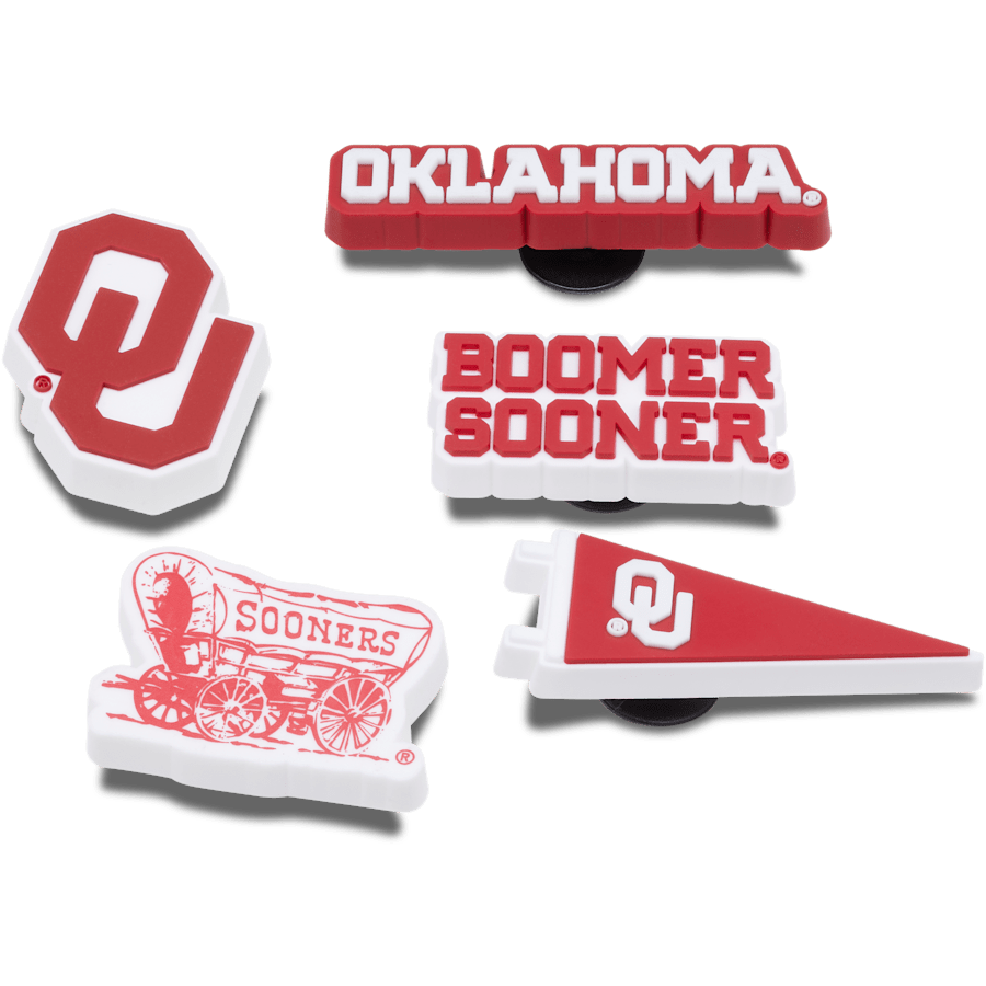 Crocs - Univ of Oklahoma 5 Pack Jibbitz™ charms Women|Men|Kids|Jibbitz™ Charms