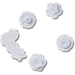 Crocs - White Elegant Floral 5 Pack Jibbitz™ charms Women|Men|Jibbitz™ Charms