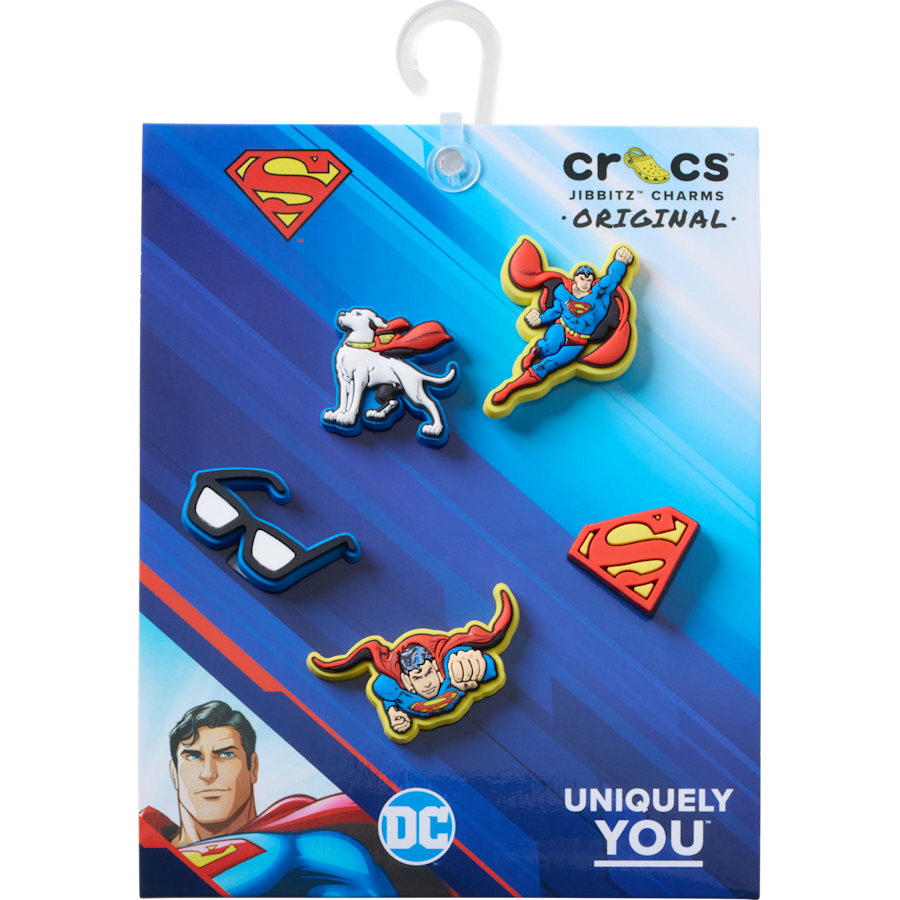 Crocs - Superman 5 Pck Jibbitz™ charms Women|Men|Kids|Jibbitz™ Charms