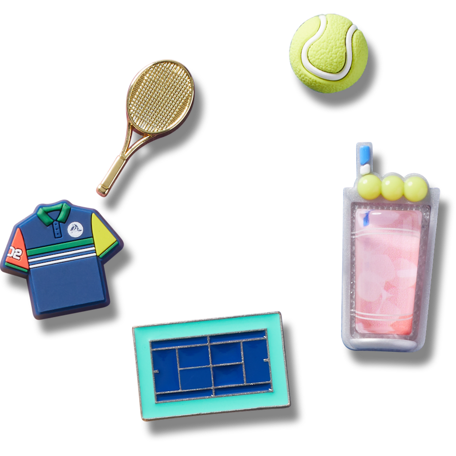Crocs - Day at The Tennis Court 5 Pack Jibbitz™ charms Women|Men|Jibbitz™ Charms
