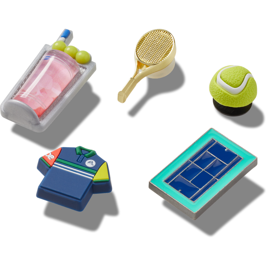 Crocs - Day at The Tennis Court 5 Pack Jibbitz™ charms Women|Men|Jibbitz™ Charms
