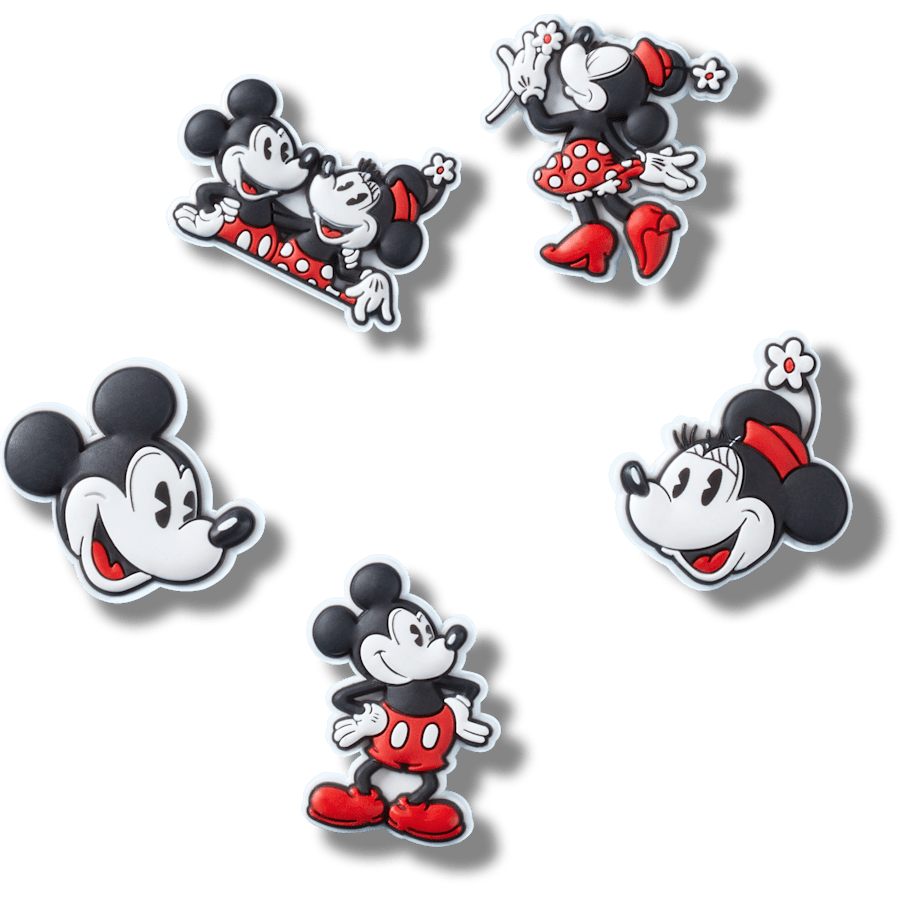 Crocs - Mickey and Minnie PVC 5 Pack Jibbitz™ charms Women|Men|Kids|Jibbitz™ Charms