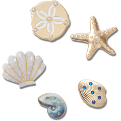 Crocs - Gold Seashell 5 Pack Jibbitz™ charms Women|Men|Jibbitz™ Charms