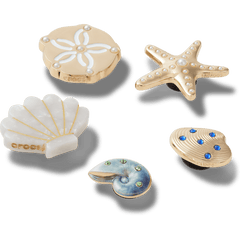 Crocs - Gold Seashell 5 Pack Jibbitz™ charms Women|Men|Jibbitz™ Charms