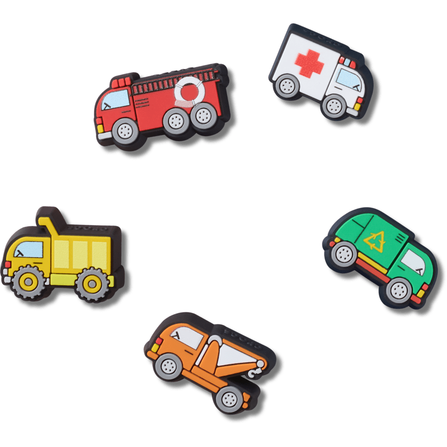 Crocs - Tiny Work Trucks 5 Pack Jibbitz™ charms Women|Men|Jibbitz™ Charms
