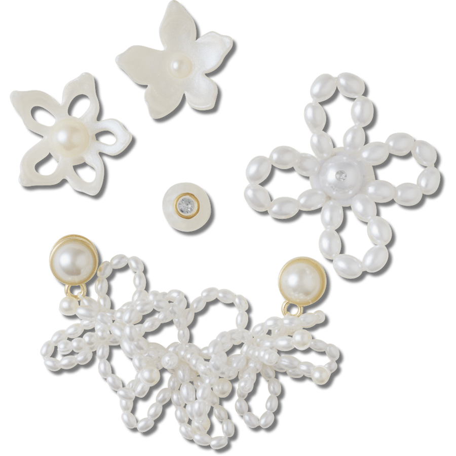 Crocs - White Pearl Beaded 5 Pack Jibbitz™ charms Women|Men|Jibbitz™ Charms