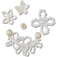 Crocs - White Pearl Beaded 5 Pack Jibbitz™ charms Women|Men|Jibbitz™ Charms