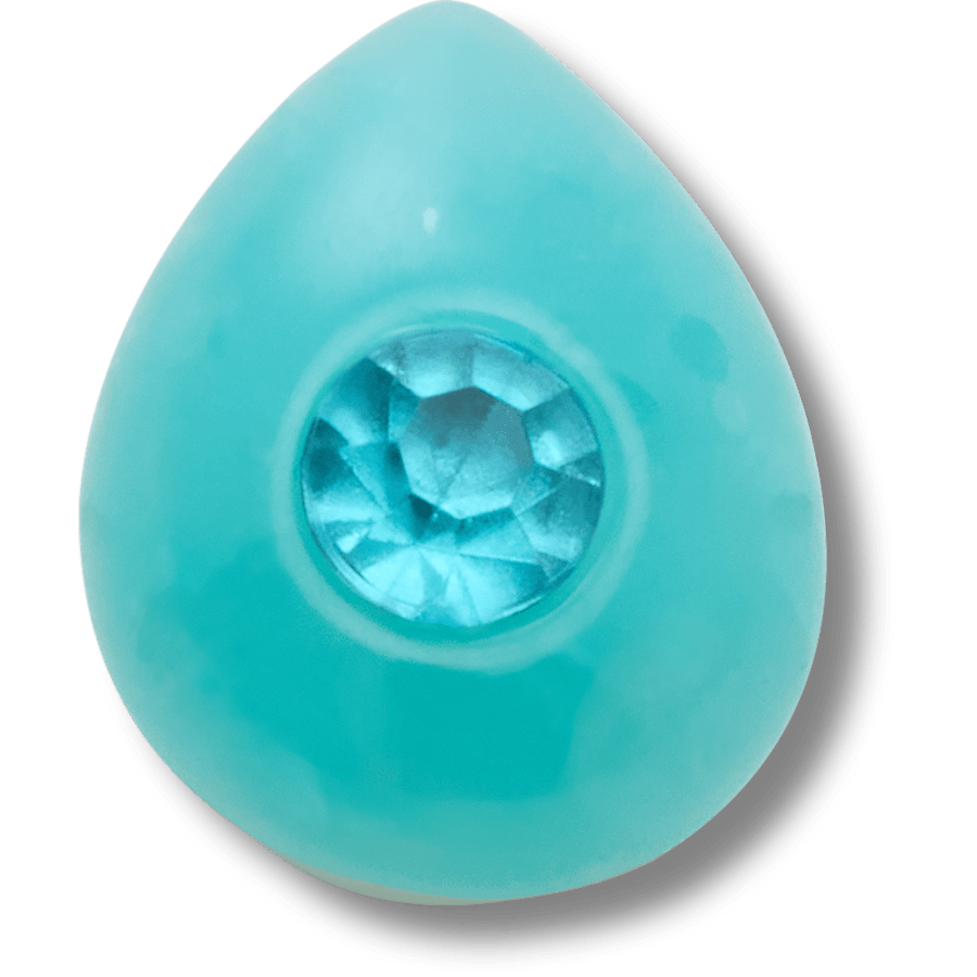 Crocs - Aquamarine March Birthstone Collection Jibbitz™ charms Women|Men|Jibbitz™ Charms