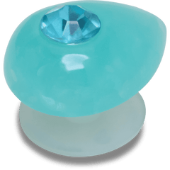Crocs - Aquamarine March Birthstone Collection Jibbitz™ charms Women|Men|Jibbitz™ Charms