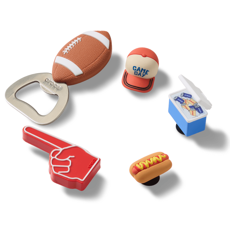 Crocs - Tailgate 5 Pack Jibbitz™ charms Women|Men|Jibbitz™ Charms