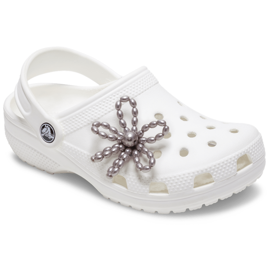 Crocs - Grey Pearl Beaded Daisy Jibbitz™ charms Women|Men|Jibbitz™ Charms