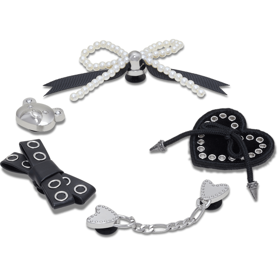 Crocs - Indie Luxe Silver 5 Pack Jibbitz™ charms Women|Men|Jibbitz™ Charms