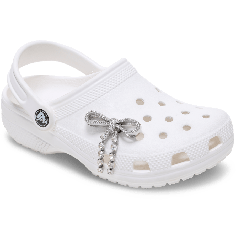 Crocs - Silver Gem Bow Jibbitz™ charms Women|Men|Jibbitz™ Charms