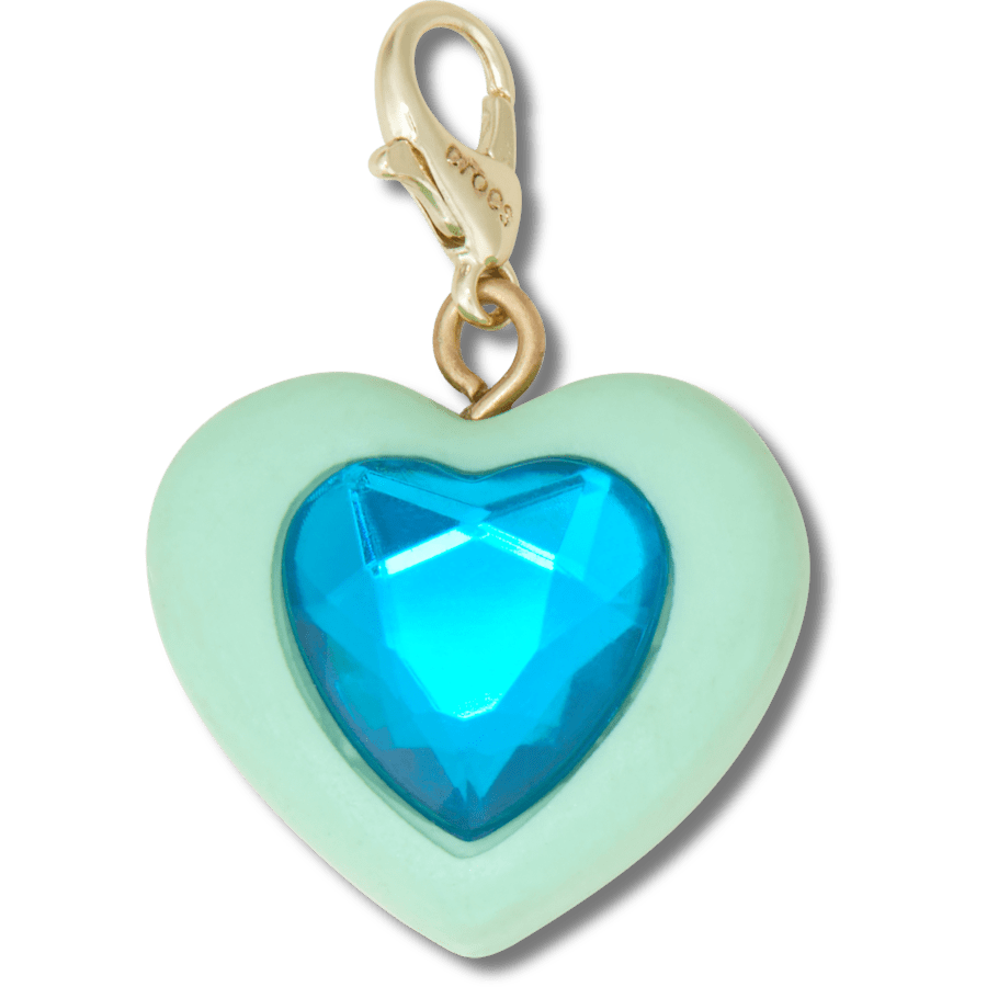Crocs - Blue Heart Sim Gem Charm Jibbitz Shoe Charm Women|Men|Kids|Jibbitz™ Charms