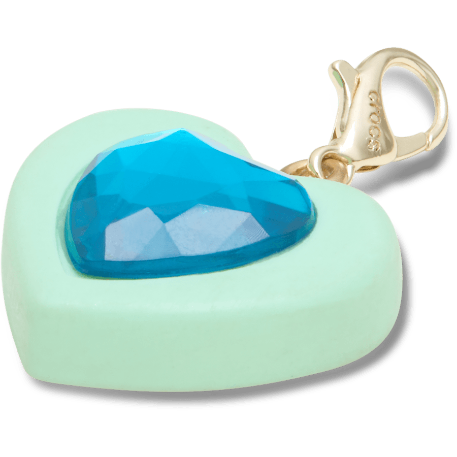 Crocs - Blue Heart Sim Gem Charm Jibbitz Shoe Charm Women|Men|Kids|Jibbitz™ Charms