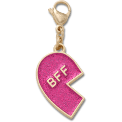 Crocs - Pink Glitter BFF Charm Left Jibbitz Shoe Charm Women|Men|Kids|Jibbitz™ Charms