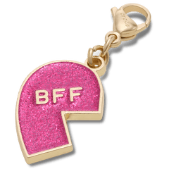 Crocs - Pink Glitter BFF Charm Left Jibbitz Shoe Charm Women|Men|Kids|Jibbitz™ Charms