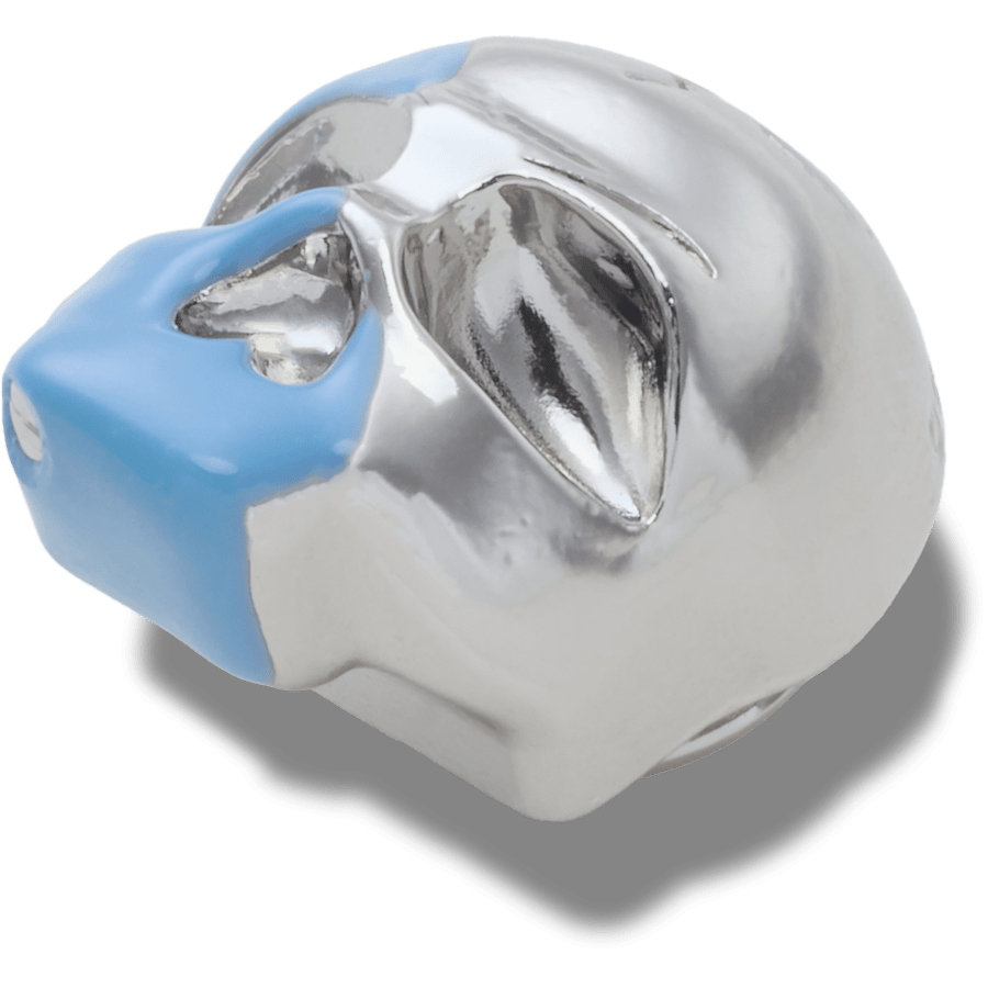 Crocs - Silver and Blue Enamel Skull Jibbitz™ charms Women|Men
