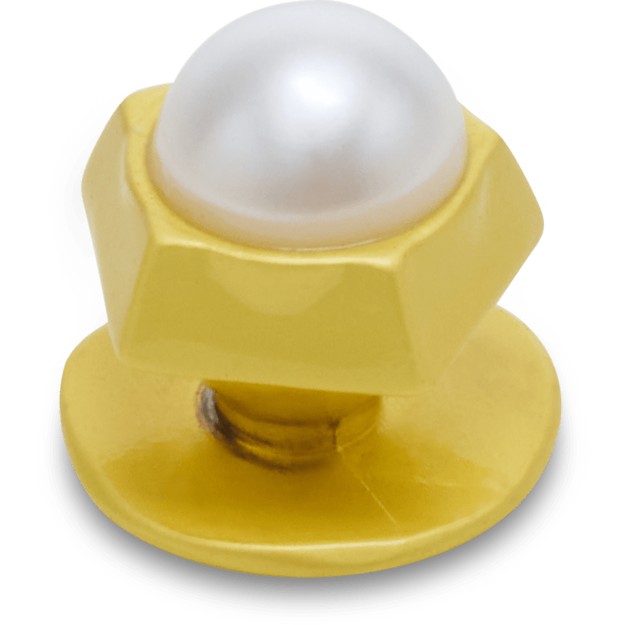 Crocs - Gold Pentagon Pearl Jibbitz™ charms Women|Men|Jibbitz™ Charms