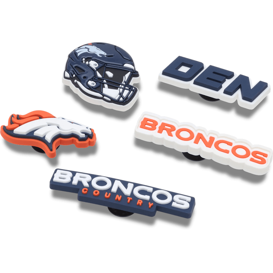 Crocs - NFL Denver Broncos 5 Pack Jibbitz Shoe Charm Women|Men|Jibbitz™ Charms