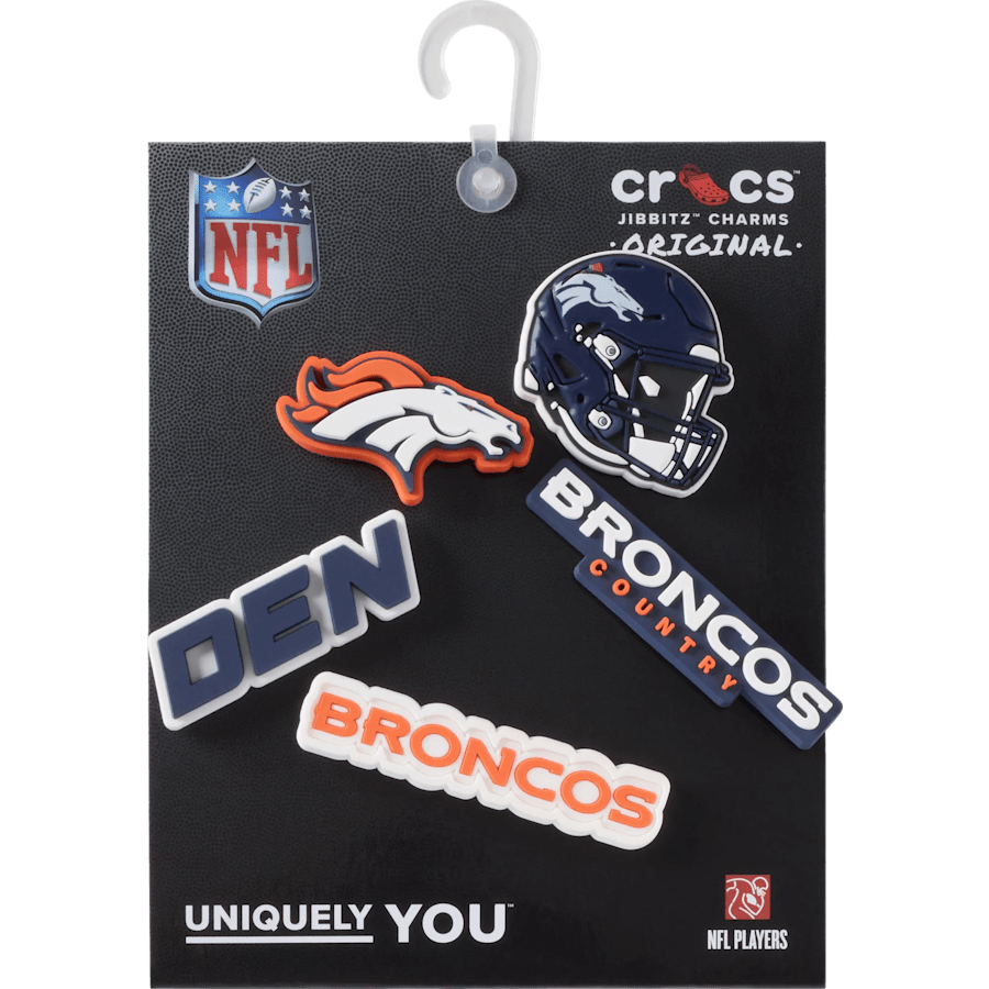 Crocs - NFL Denver Broncos 5 Pack Jibbitz Shoe Charm Women|Men|Jibbitz™ Charms