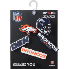 Crocs - NFL Denver Broncos 5 Pack Jibbitz Shoe Charm Women|Men|Jibbitz™ Charms
