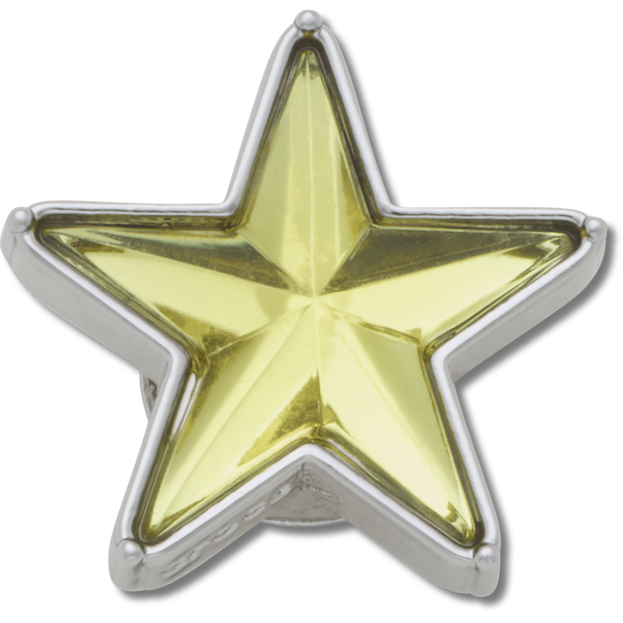 Crocs - Silver and Green SMT Gem Star Jibbitz™ charms Women|Men|Jibbitz™ Charms