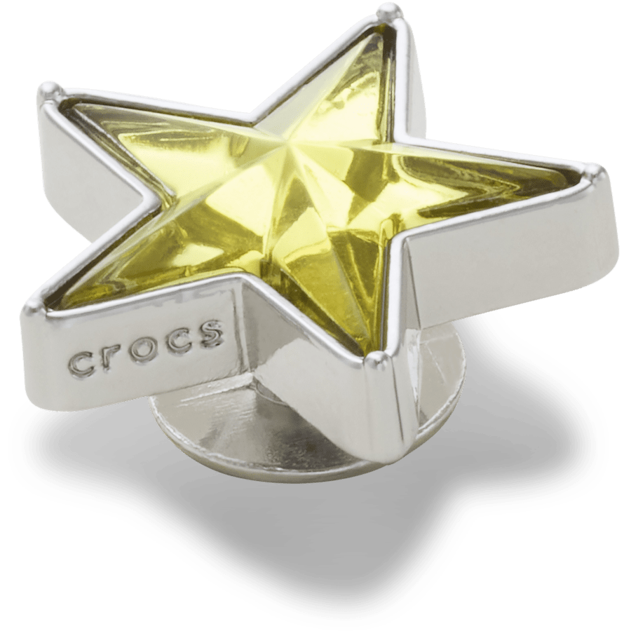Crocs - Silver and Green SMT Gem Star Jibbitz™ charms Women|Men|Jibbitz™ Charms