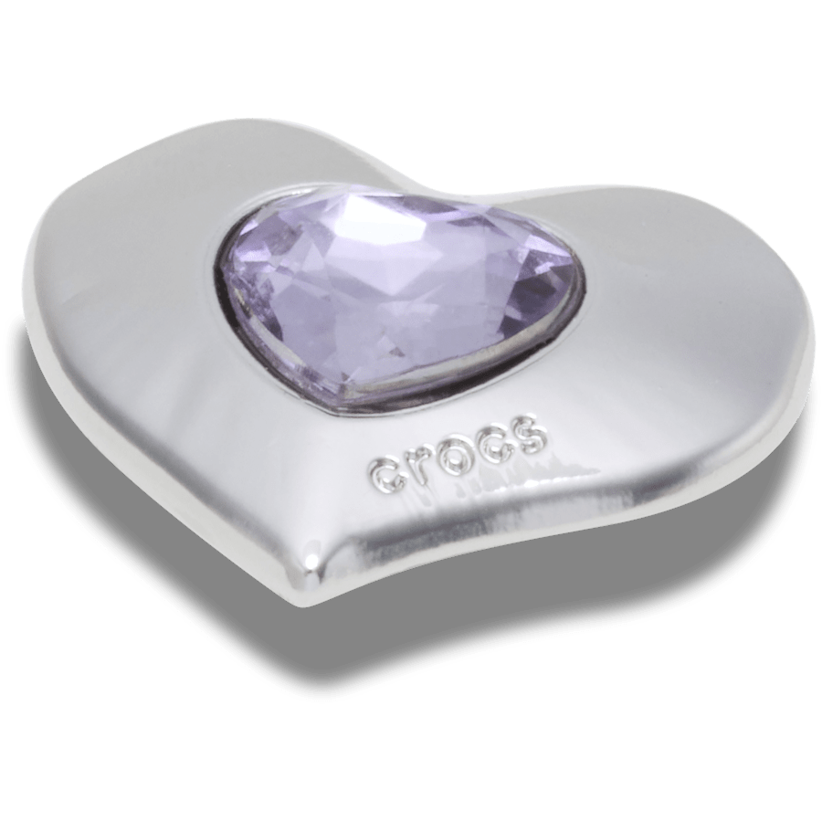 Crocs - SilverandPurple SMT Gem Heart Jibbitz™ charms Women|Men|Jibbitz™ Charms