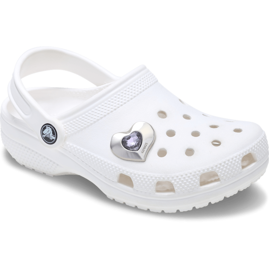 Crocs - SilverandPurple SMT Gem Heart Jibbitz™ charms Women|Men|Jibbitz™ Charms
