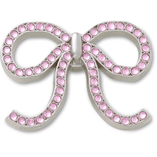 Crocs - Pink Glittery Bow Jibbitz™ charms Women|Men|Jibbitz™ Charms