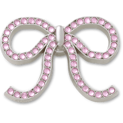 Crocs - Pink Glittery Bow Jibbitz™ charms Women|Men|Jibbitz™ Charms