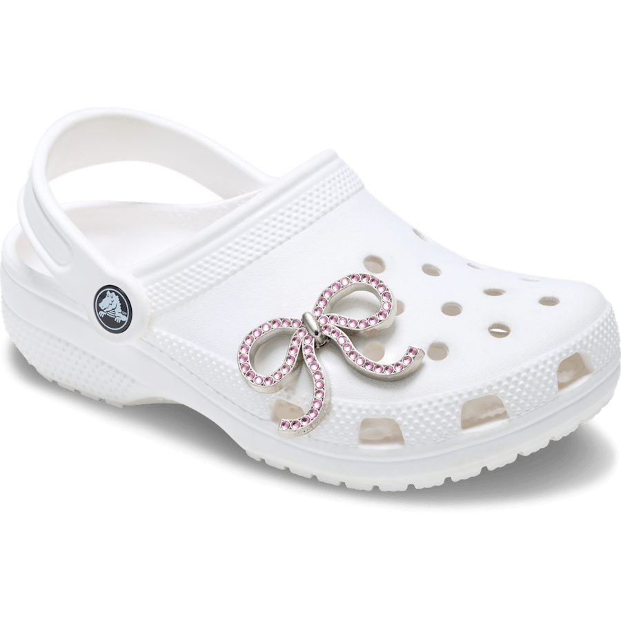 Crocs - Pink Glittery Bow Jibbitz™ charms Women|Men|Jibbitz™ Charms