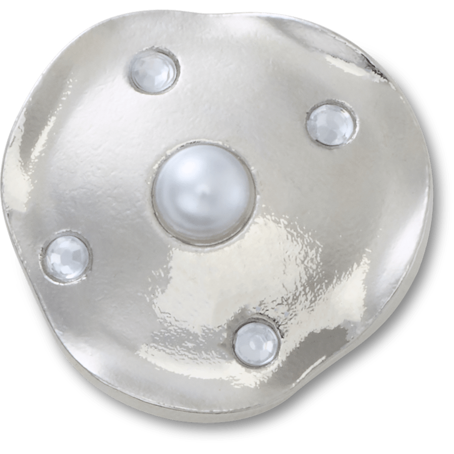 Crocs - Silver and Pearl Disc Jibbitz™ charms Women|Men|Jibbitz™ Charms