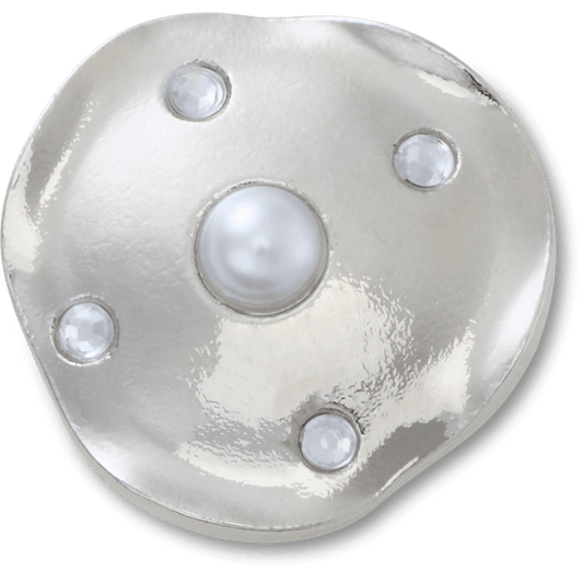 Crocs - Silver and Pearl Disc Jibbitz™ charms Women|Men|Jibbitz™ Charms