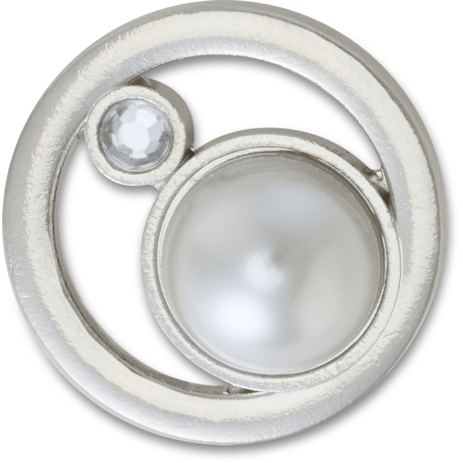Crocs - Silver Ring With Pearl Jibbitz™ charms Women|Men|Jibbitz™ Charms