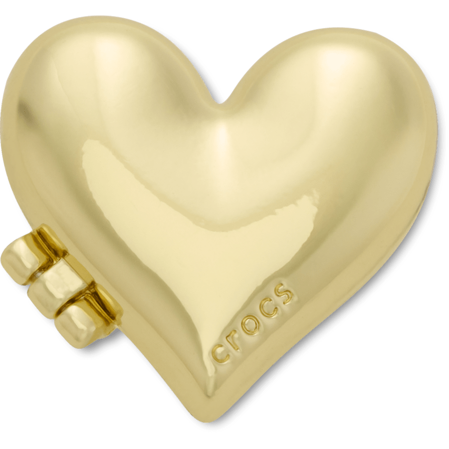 Crocs - Gold Bubble Locket Heart Jibbitz™ charms Women|Men|Jibbitz™ Charms